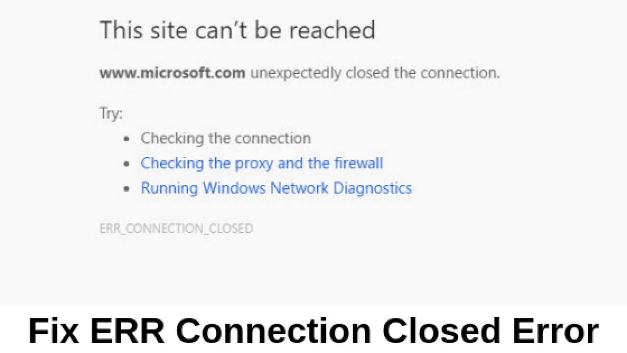 Host closed the connection