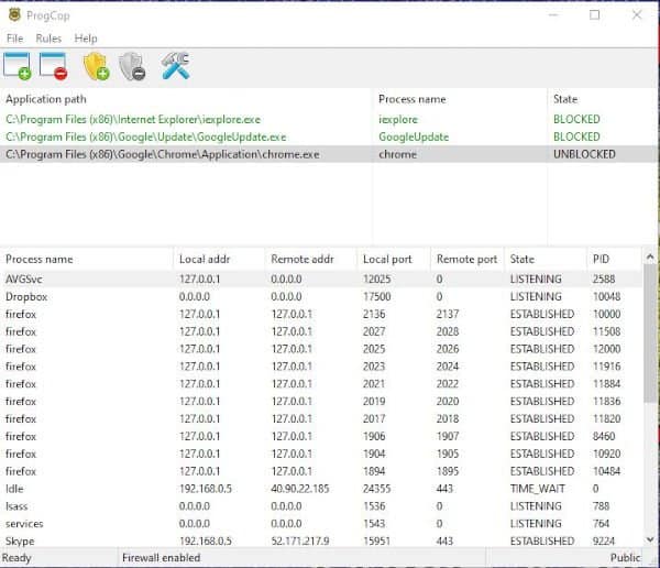 How to block a program from accessing the internet using ProgCop