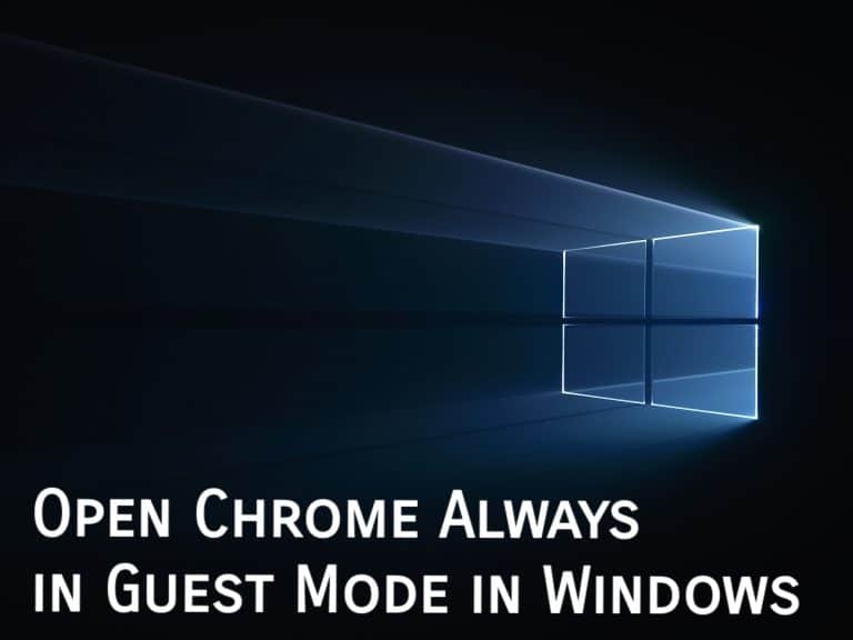 Open Chrome Always in Guest Mode in Windows