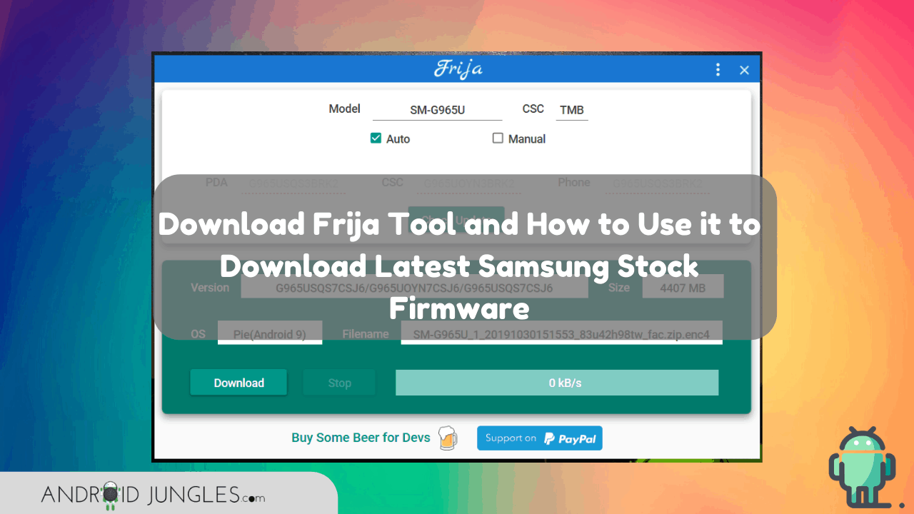 Download Frija Tool and How to Use it to Download Latest Samsung Stock Firmware
