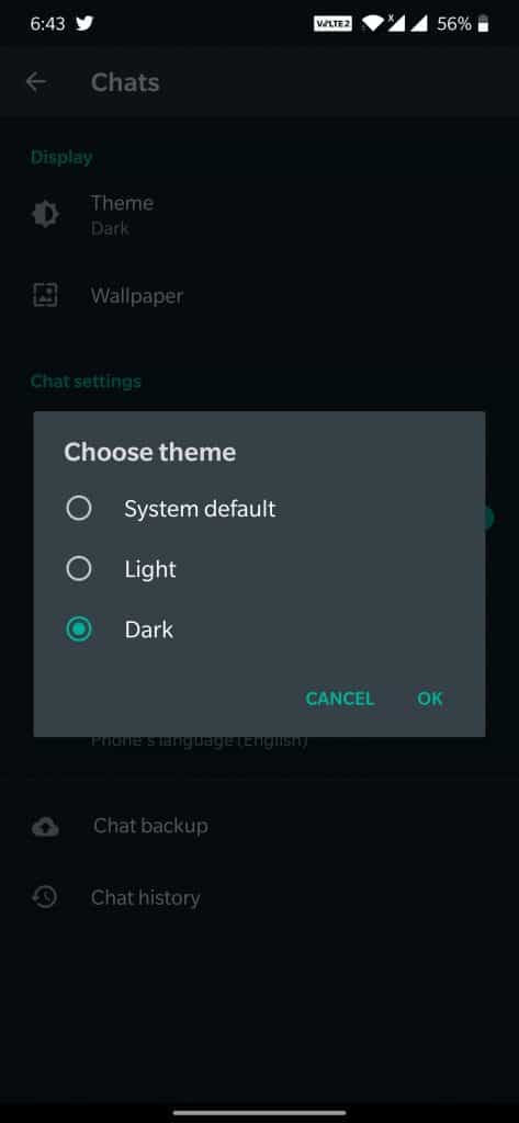 Enable Dark Whatsapp Android 9 Mode Enable Dark Whatsapp Android 9 Mode