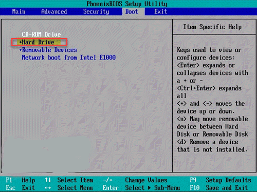 Disk-drive-on-boot-menu