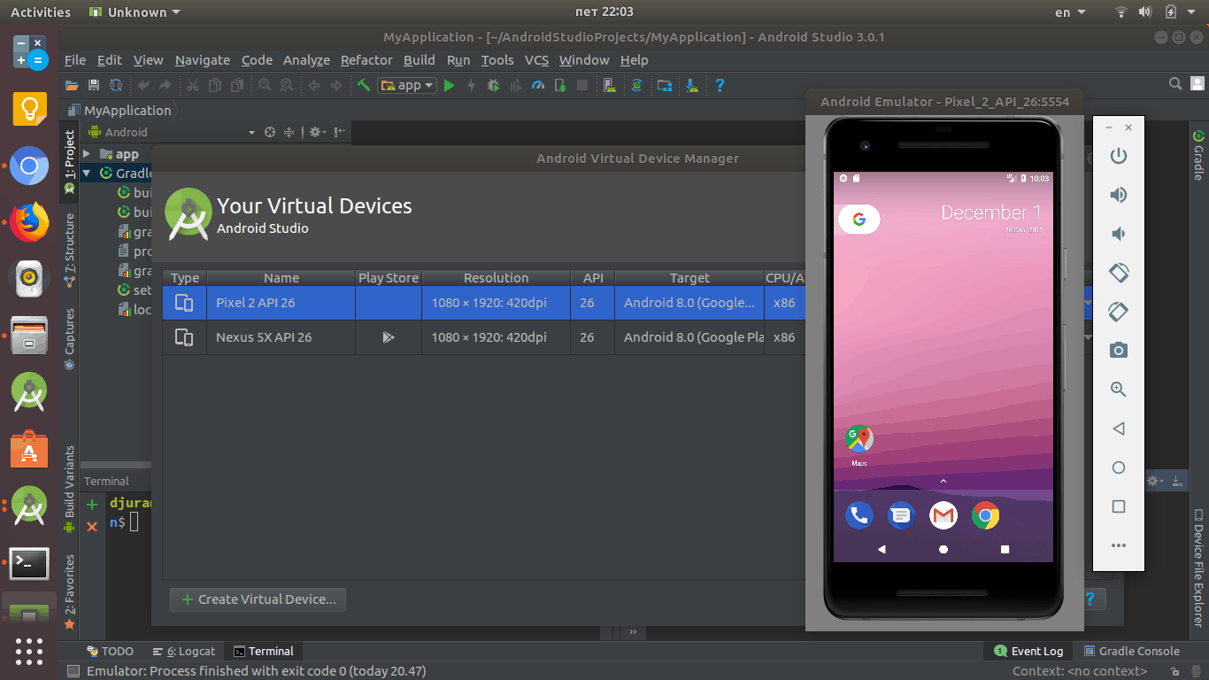 create emulator in android studio for mac