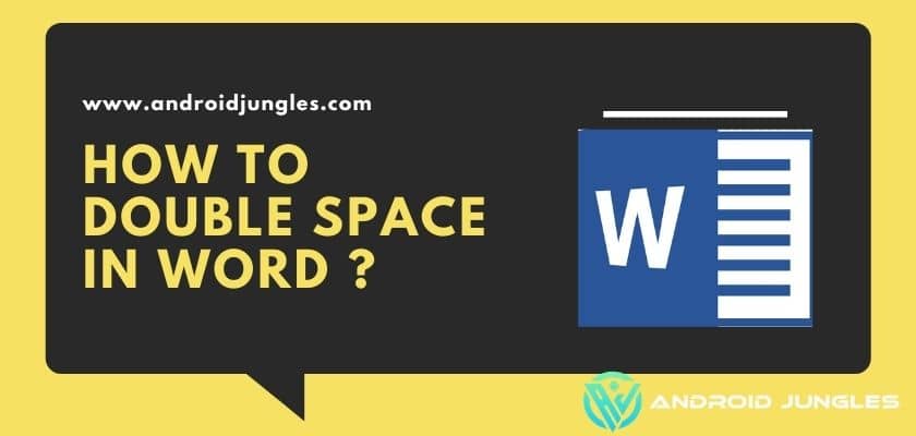 how to double space in word