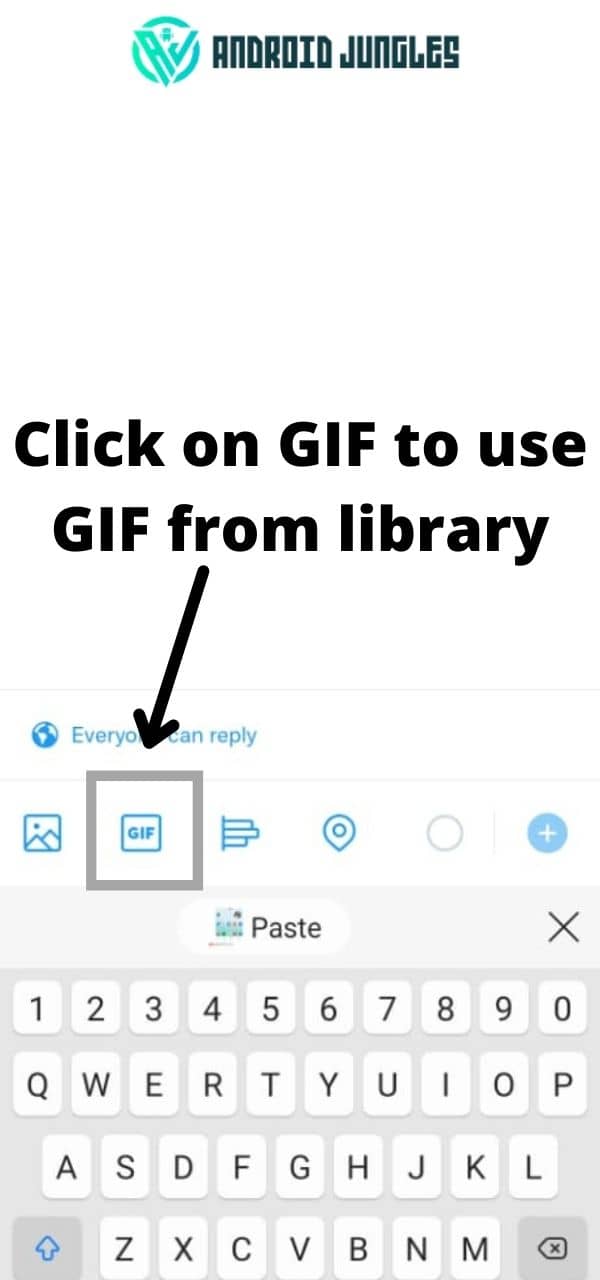 Click on GIF to use GIF from library